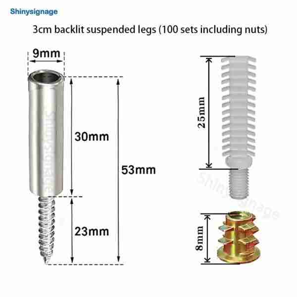 Suspended Installation Thread Support Leg For Sign Making Machine